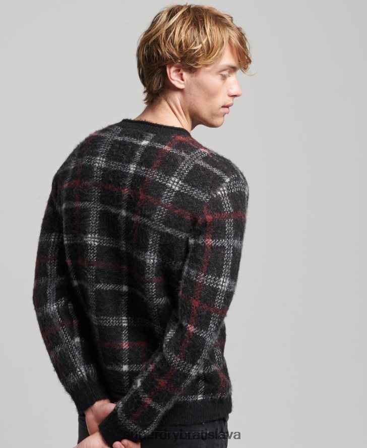 Superdry muži vzor posádky jumper 6B4ZTR1279 oblečenie čierna