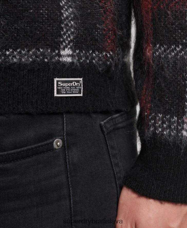 Superdry muži vzor posádky jumper 6B4ZTR1279 oblečenie čierna