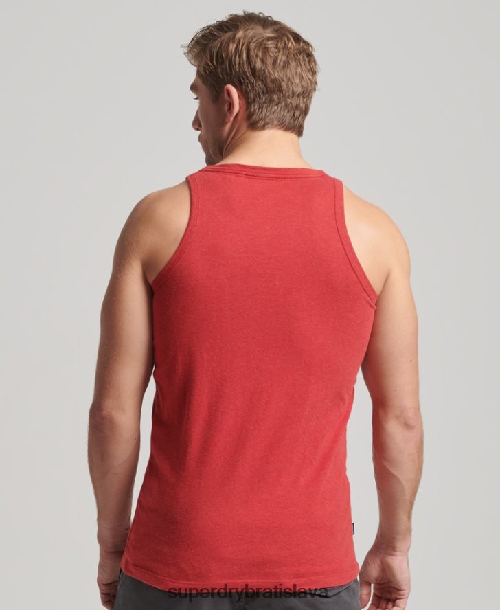 Superdry muži Tričko s vintage logom z organickej bavlny 6B4ZTR1490 oblečenie červená