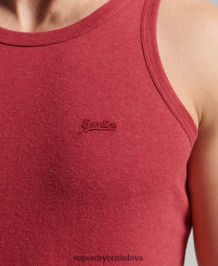 Superdry muži Tričko s vintage logom z organickej bavlny 6B4ZTR1490 oblečenie červená