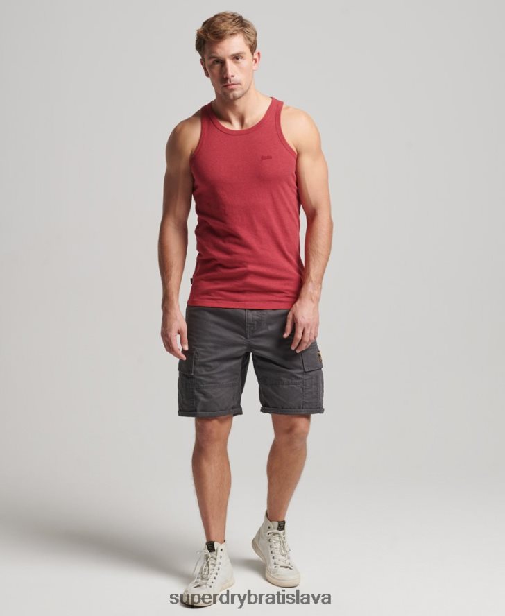 Superdry muži Tričko s vintage logom z organickej bavlny 6B4ZTR1490 oblečenie červená