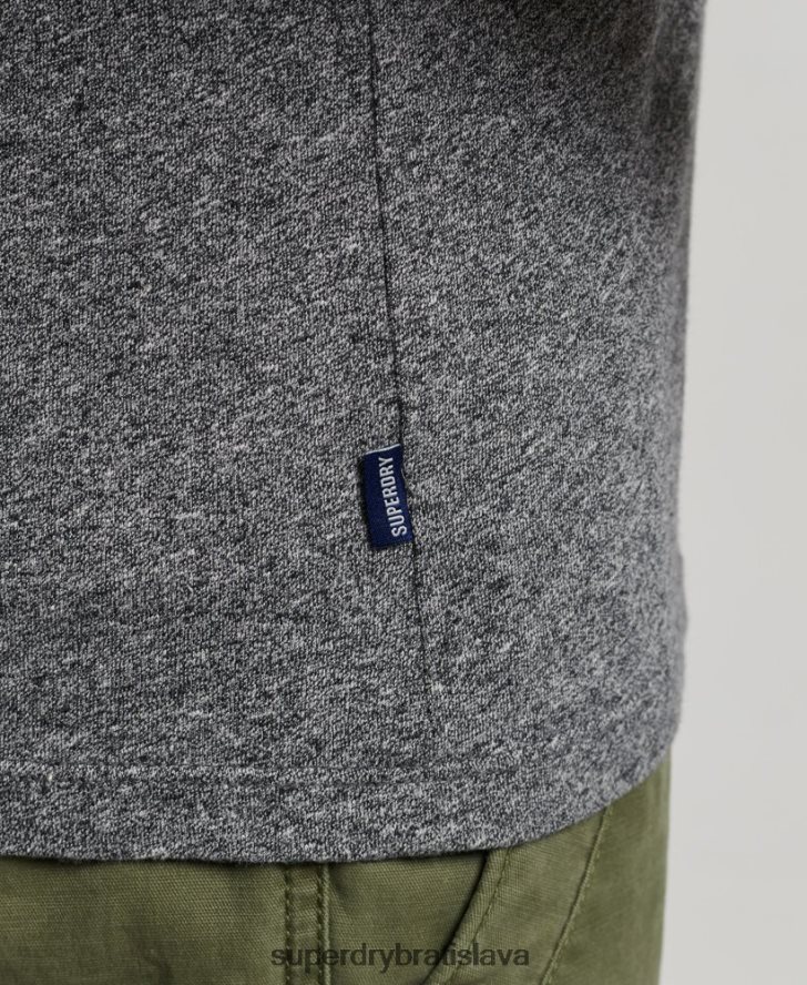 Superdry muži Tričko s vintage logom z organickej bavlny 6B4ZTR1502 oblečenie tmavošedý