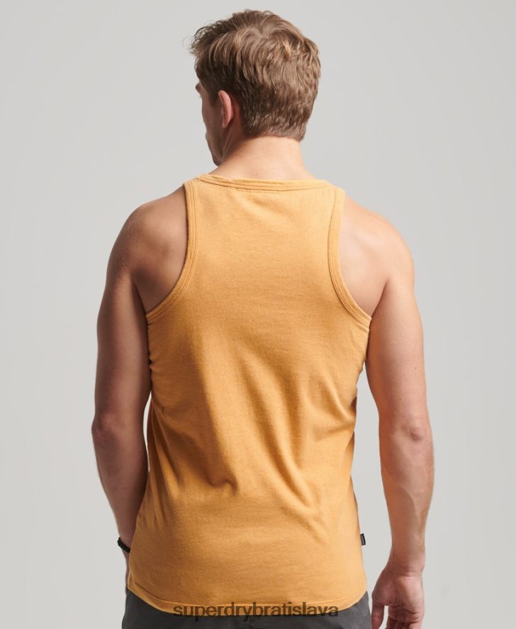 Superdry muži Tričko s vintage logom z organickej bavlny 6B4ZTR1517 oblečenie žltá