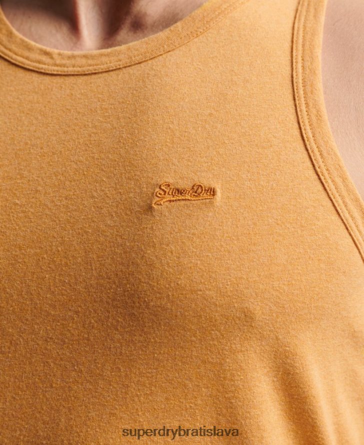 Superdry muži Tričko s vintage logom z organickej bavlny 6B4ZTR1517 oblečenie žltá