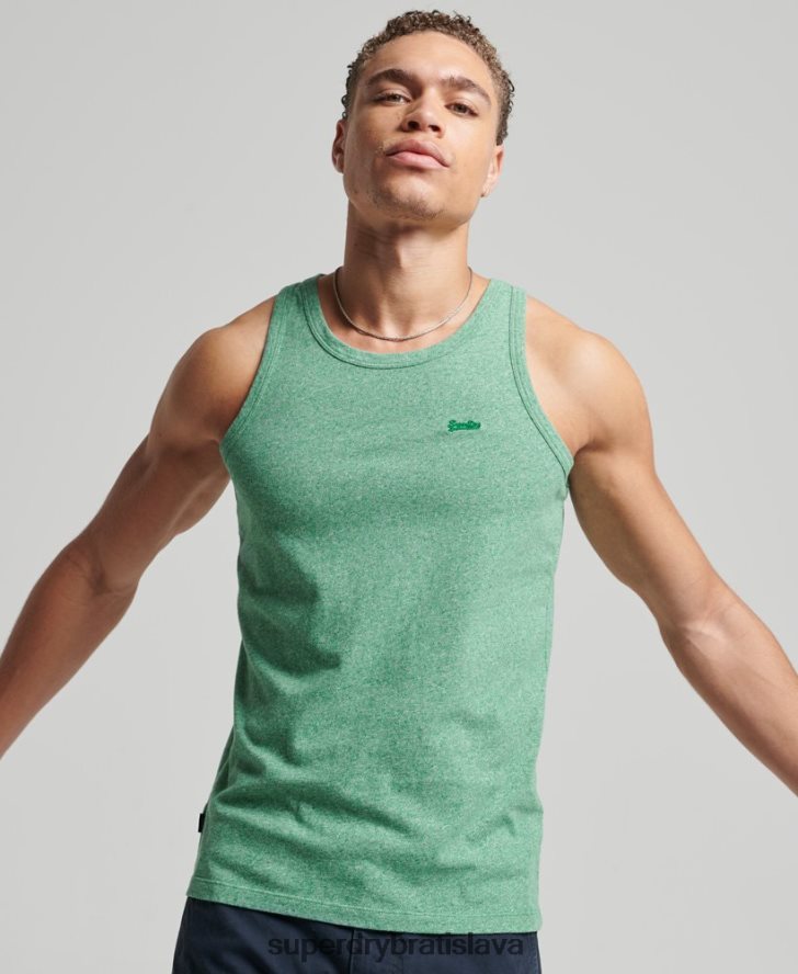 Superdry muži Tričko s vintage logom z organickej bavlny 6B4ZTR1535 oblečenie zelená