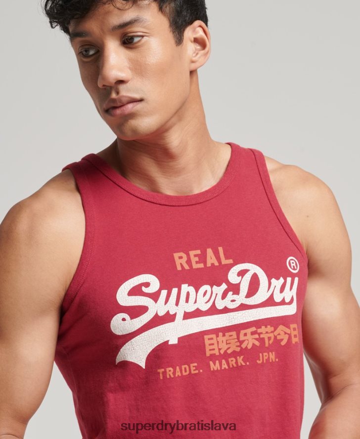Superdry muži Vesta s vintage logom 6B4ZTR1448 oblečenie červená