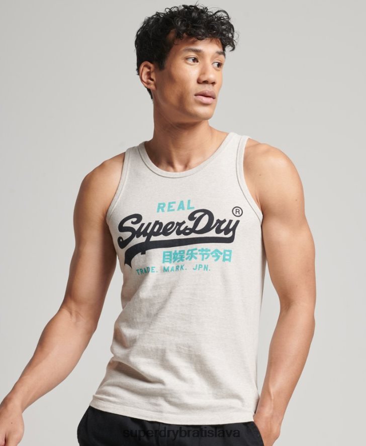Superdry muži Vesta s vintage logom 6B4ZTR1453 oblečenie krém