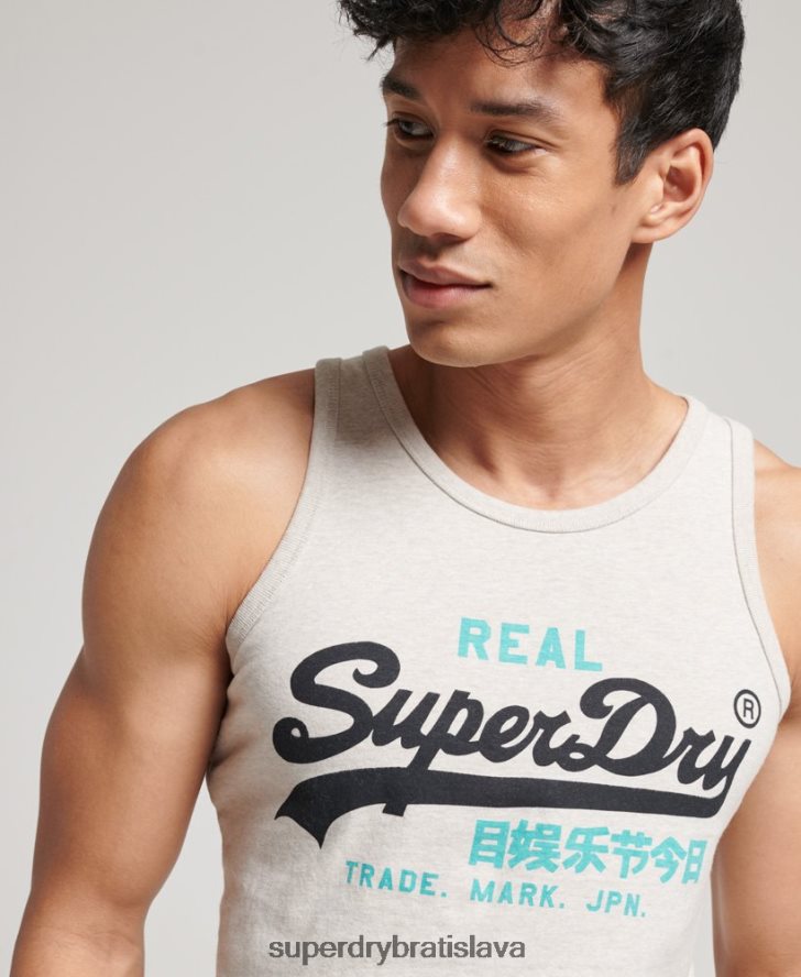 Superdry muži Vesta s vintage logom 6B4ZTR1453 oblečenie krém