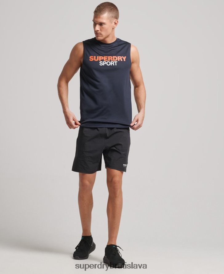 Superdry muži aktívna vesta 6B4ZTR1405 oblečenie námorníctvo