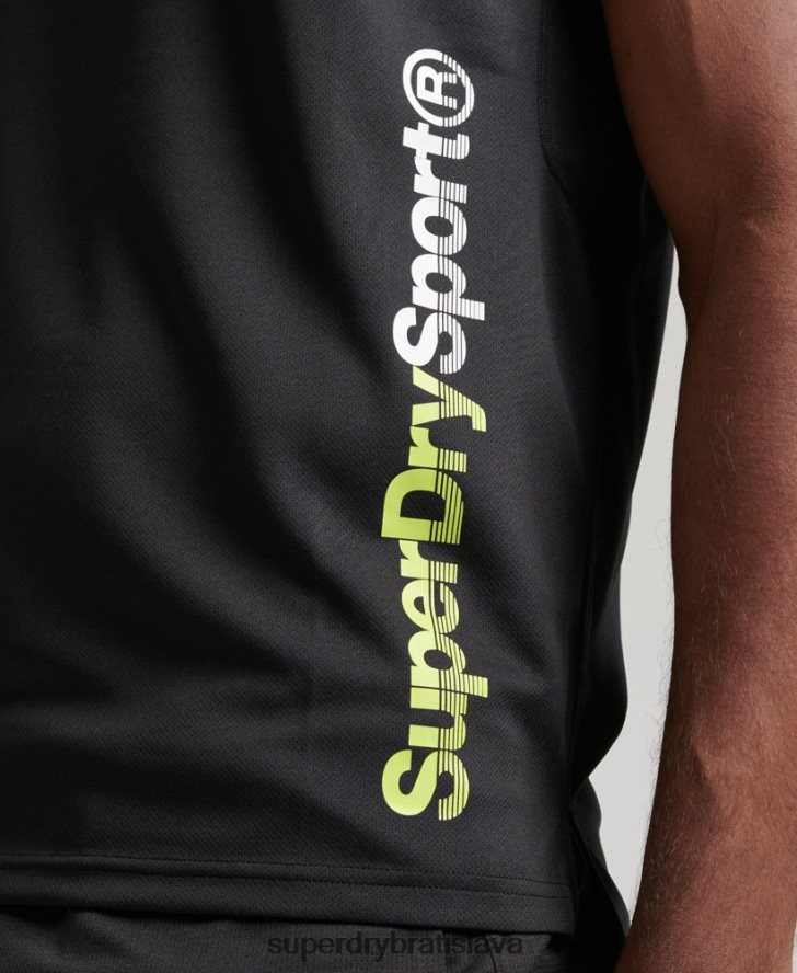 Superdry muži aktívna vesta 6B4ZTR1426 oblečenie čierna