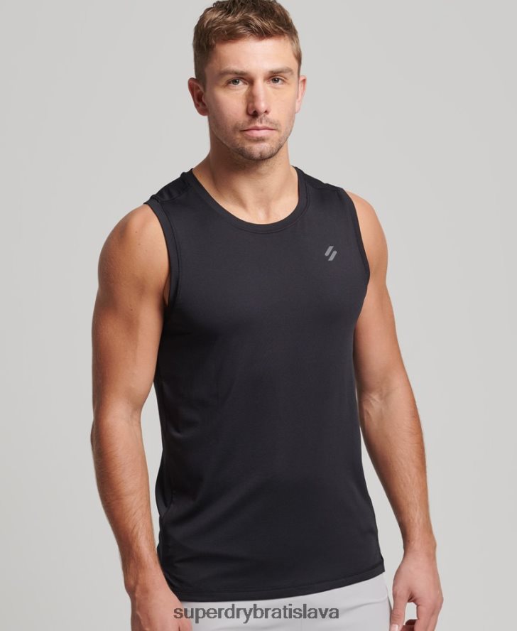 Superdry muži bežecká vesta 6B4ZTR5396 oblečenie čierna