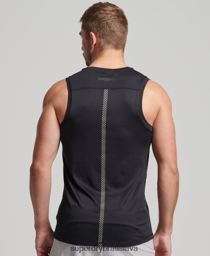 Superdry muži bežecká vesta 6B4ZTR5396 oblečenie čierna