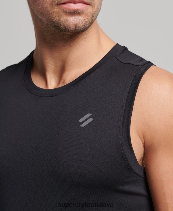 Superdry muži bežecká vesta 6B4ZTR5396 oblečenie čierna