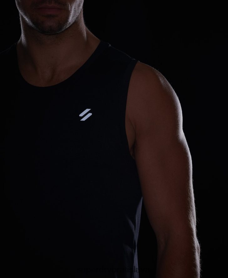 Superdry muži bežecká vesta 6B4ZTR5396 oblečenie čierna