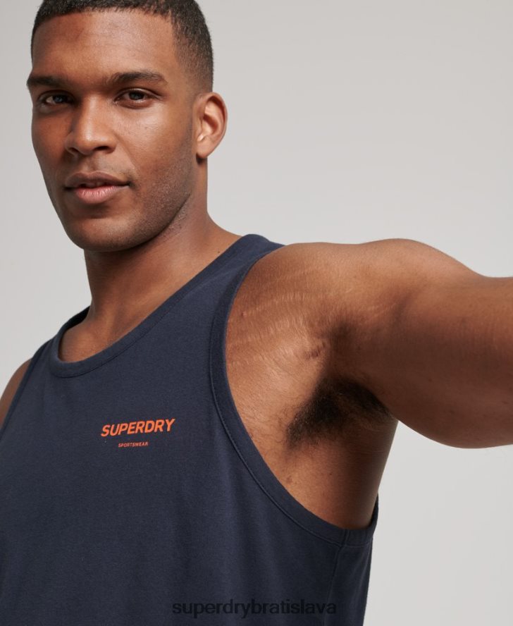 Superdry muži code core športová vesta 6B4ZTR1459 oblečenie námorníctvo