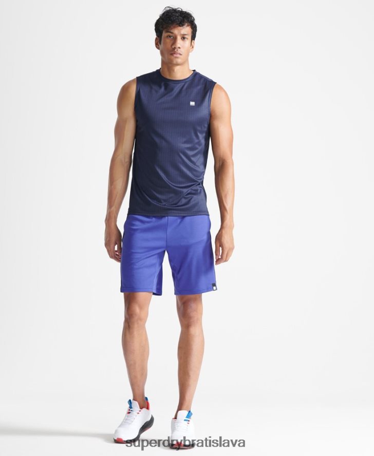 Superdry muži cvičná aktívna vesta 6B4ZTR5398 oblečenie tmavomodrá