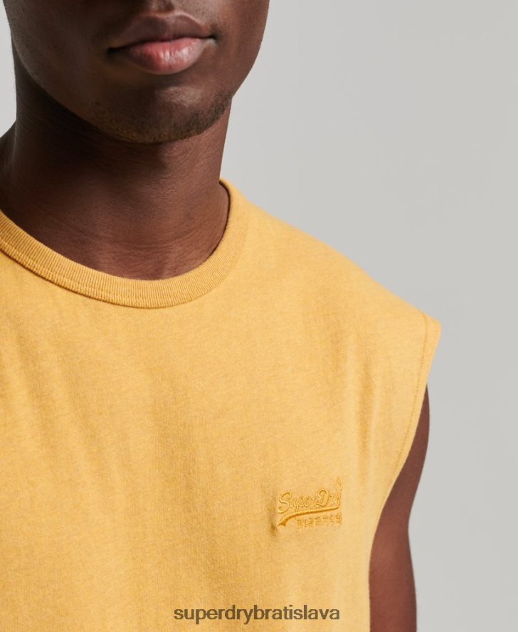 Superdry muži klasické tielko z organickej bavlny 6B4ZTR1529 oblečenie žltá