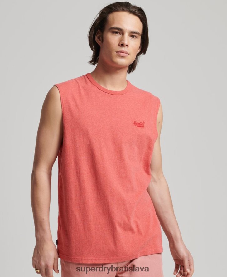 Superdry muži klasické tielko z organickej bavlny 6B4ZTR1533 oblečenie Ružová