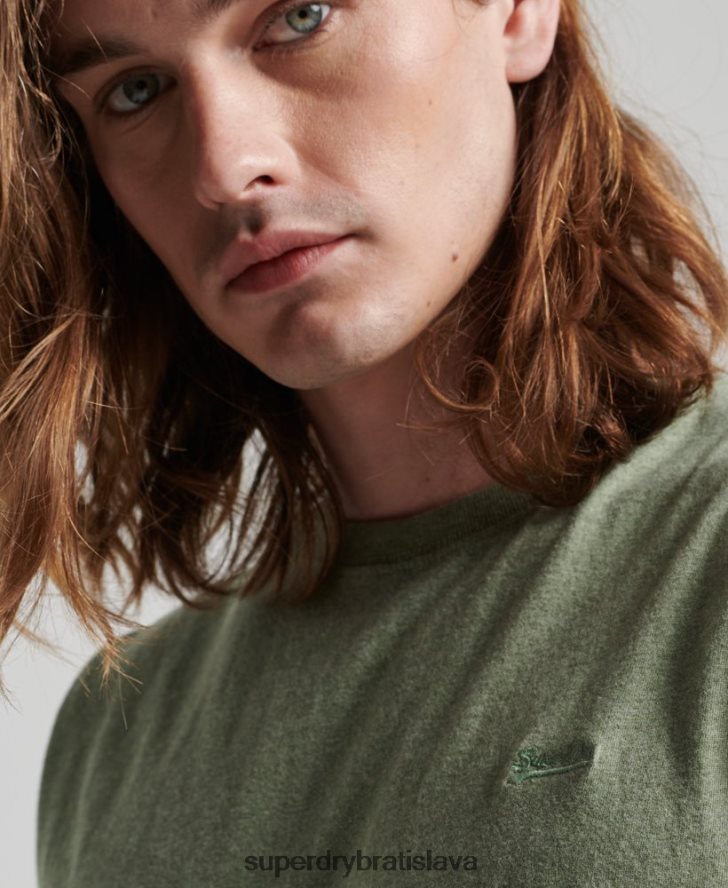 Superdry muži tielko s vyšívaným vintage logom z organickej bavlny 6B4ZTR1449 oblečenie zelená
