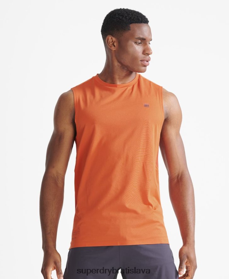 Superdry muži top vesta do vlaku 6B4ZTR5390 oblečenie oranžová