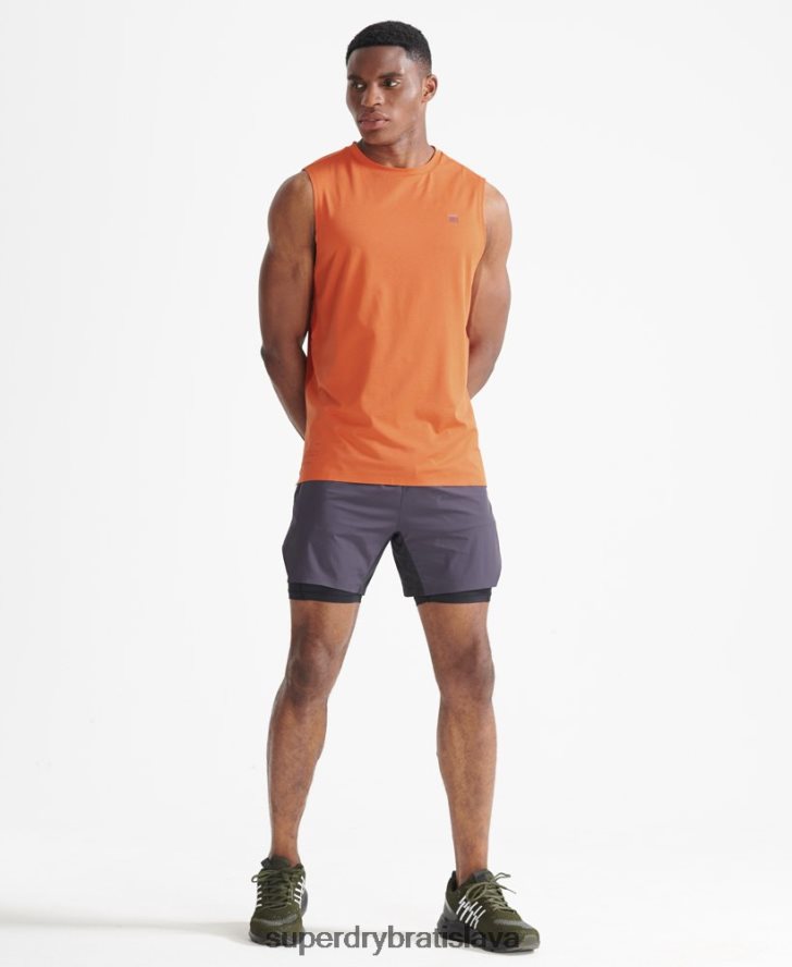 Superdry muži top vesta do vlaku 6B4ZTR5390 oblečenie oranžová