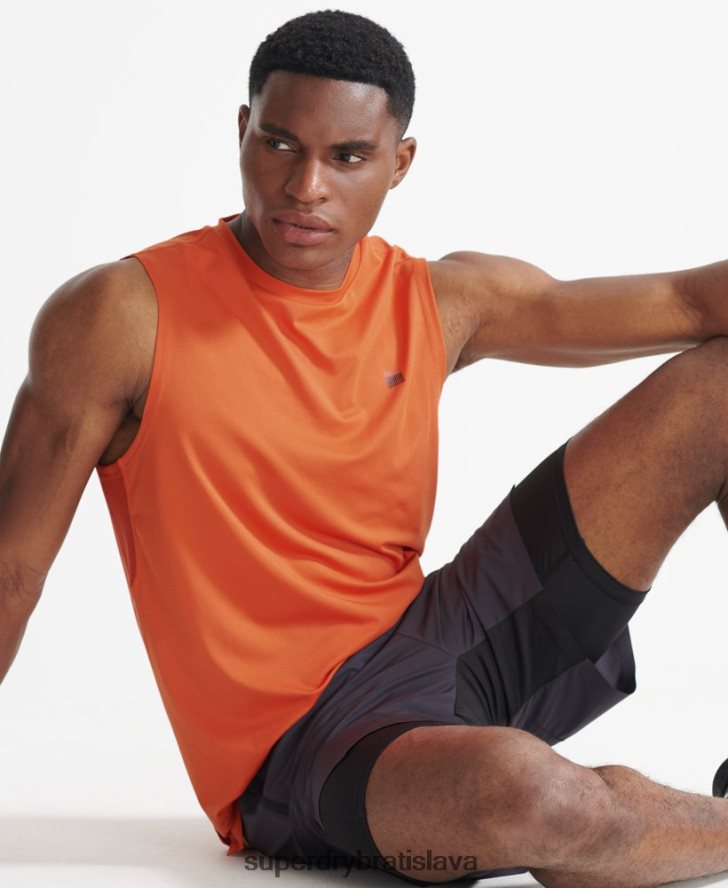 Superdry muži top vesta do vlaku 6B4ZTR5390 oblečenie oranžová
