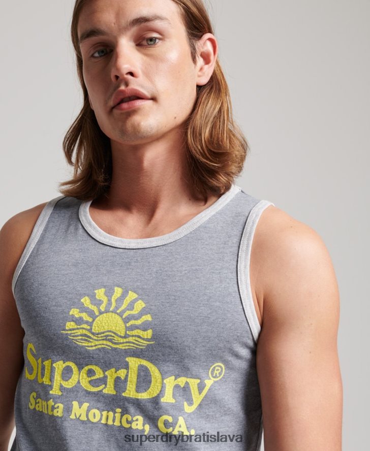 Superdry muži vintage neónová vesta 6B4ZTR1479 oblečenie námorníctvo