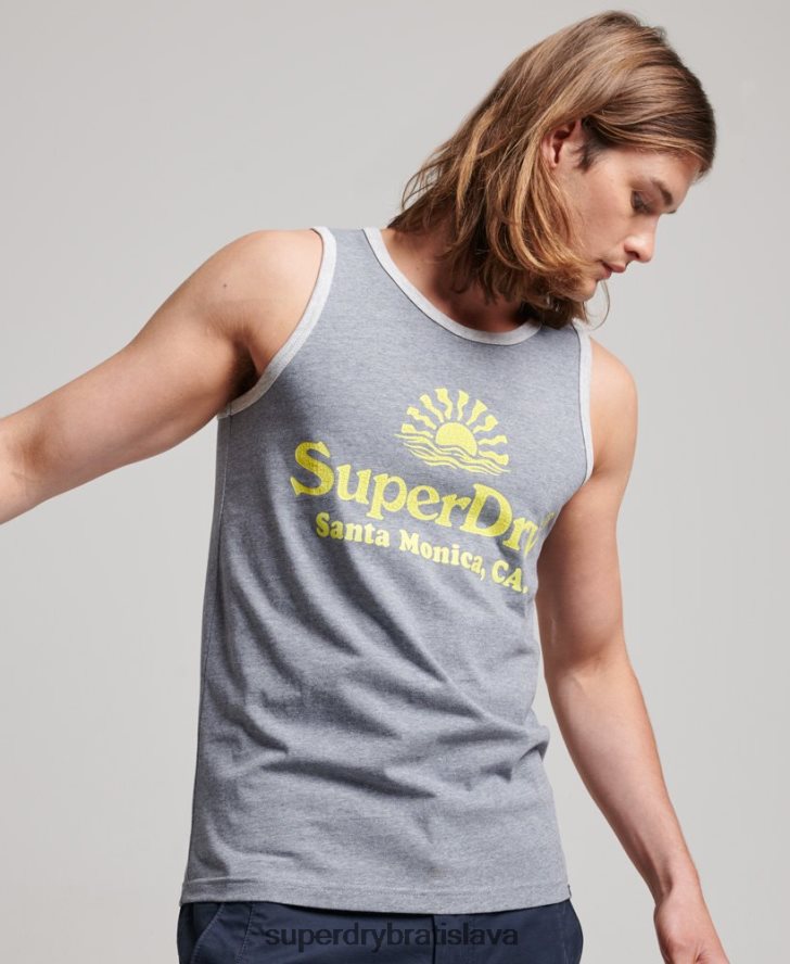 Superdry muži vintage neónová vesta 6B4ZTR1479 oblečenie námorníctvo