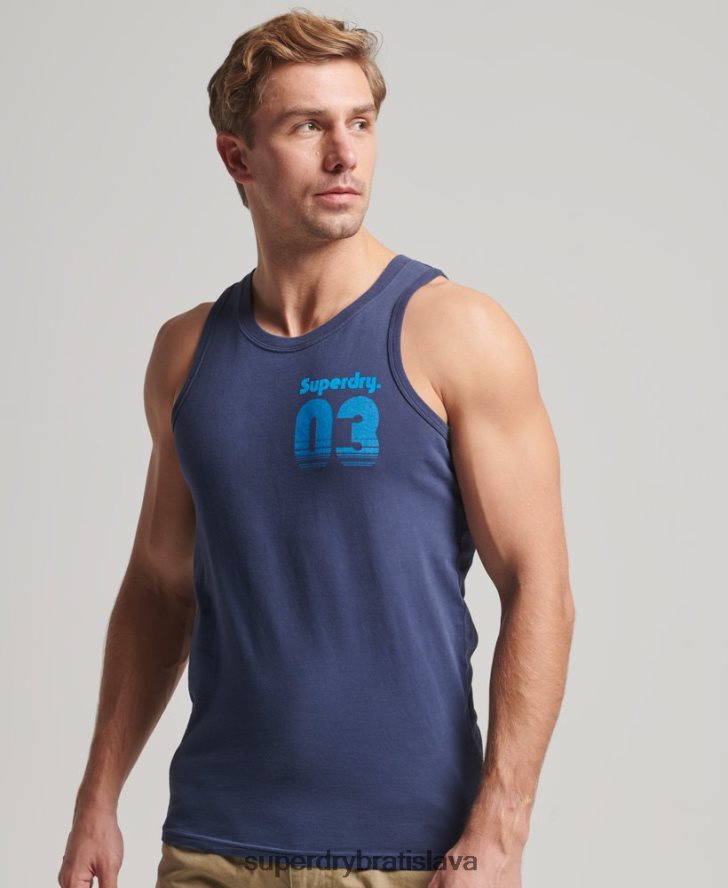 Superdry muži vintage terénna klasická vesta 6B4ZTR1503 oblečenie námorníctvo