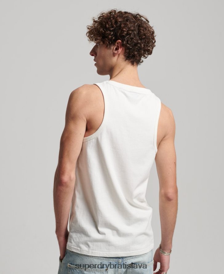 Superdry muži vintage terénna klasická vesta 6B4ZTR1526 oblečenie biely