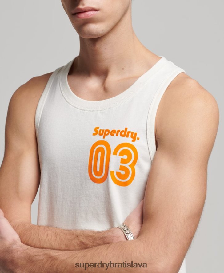Superdry muži vintage terénna klasická vesta 6B4ZTR1526 oblečenie biely