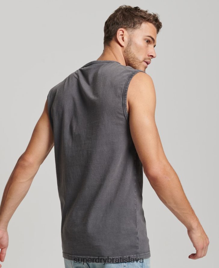 Superdry muži vintage tribal surf vesta top 6B4ZTR1450 oblečenie tmavošedý