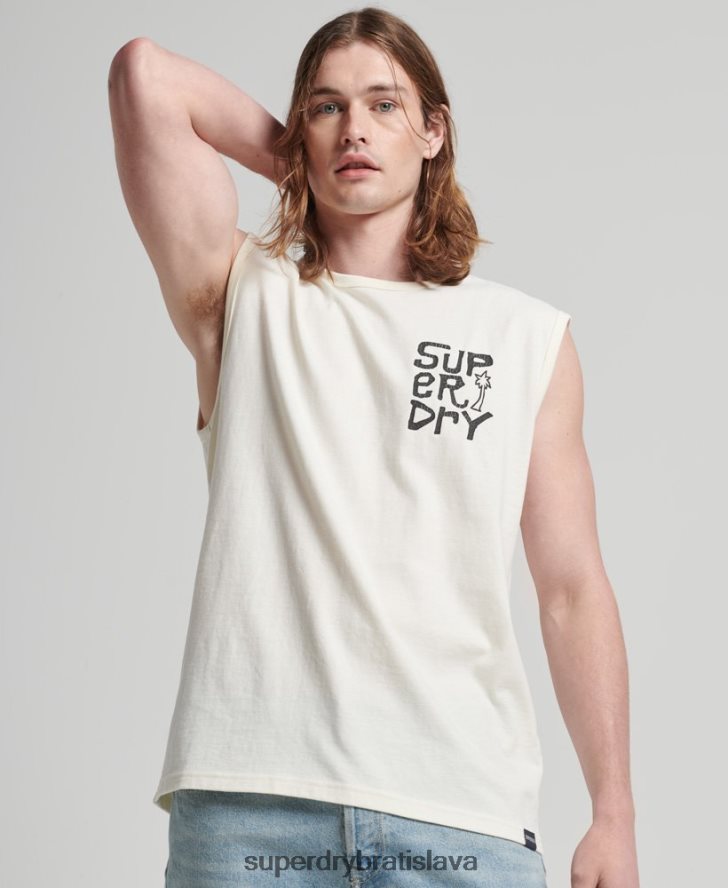 Superdry muži vintage tribal surf vesta top 6B4ZTR1478 oblečenie krém