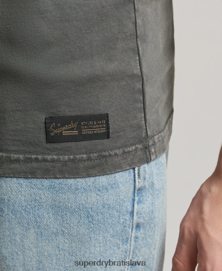 Superdry muži vintage vesta s logom korporácie 6B4ZTR1524 oblečenie tmavošedý