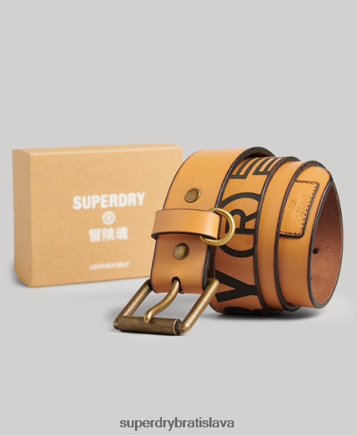 Superdry muži embosovaná darčeková krabička na kožený opasok 6B4ZTR1650 príslušenstvo opálenie