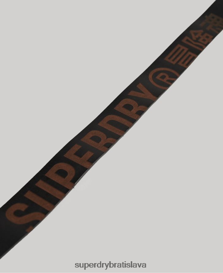 Superdry muži embosovaná darčeková krabička na kožený opasok 6B4ZTR6453 príslušenstvo čierna