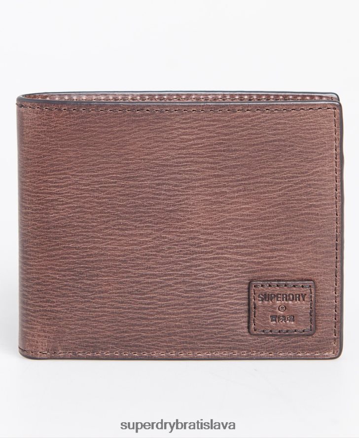 Superdry muži benson boxed bi fold peňaženka 6B4ZTR6429 príslušenstvo hnedá