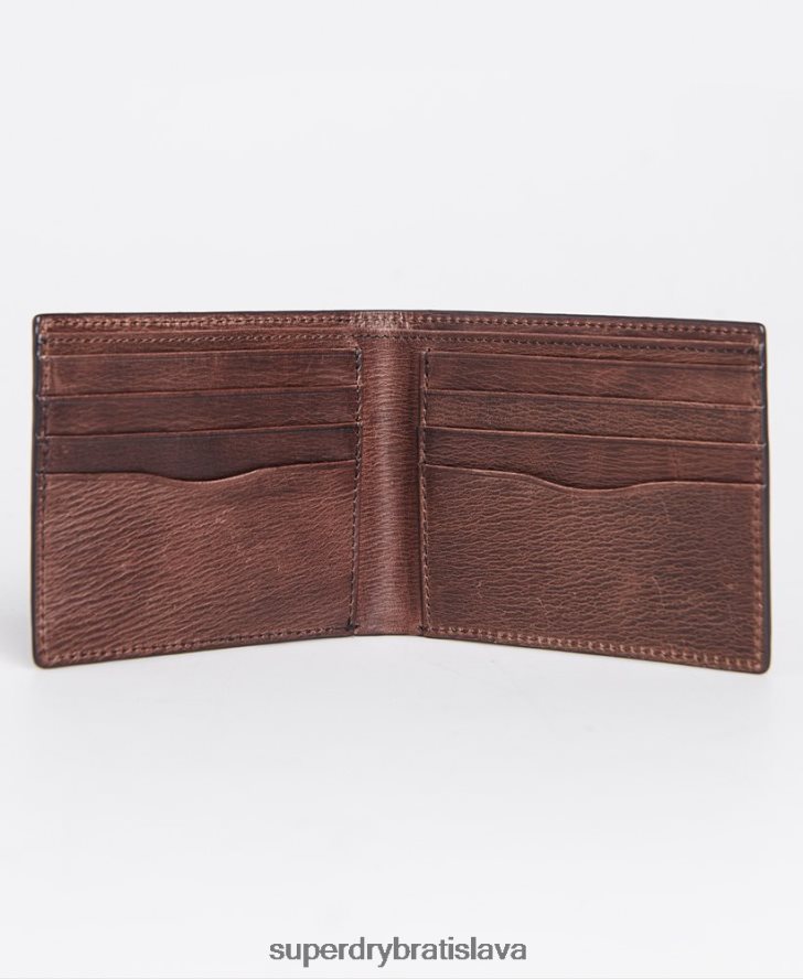 Superdry muži benson boxed bi fold peňaženka 6B4ZTR6429 príslušenstvo hnedá
