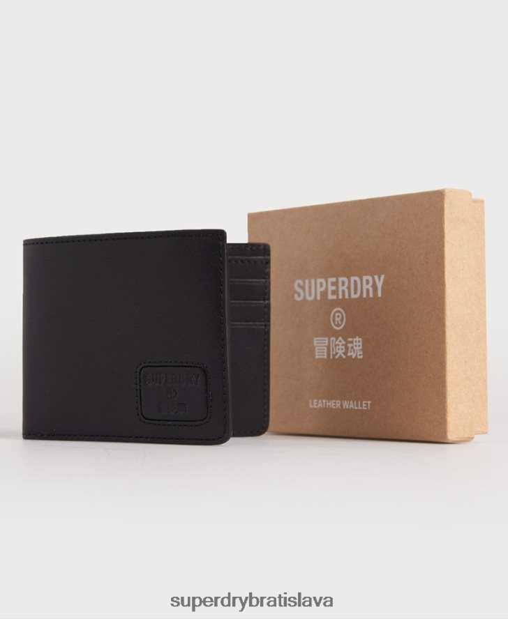 Superdry muži nyc bifold kožená peňaženka 6B4ZTR1773 príslušenstvo čierna