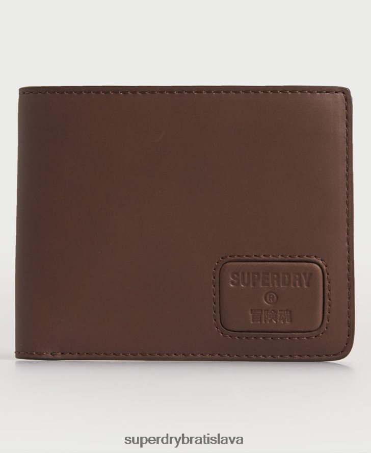 Superdry muži nyc bifold kožená peňaženka 6B4ZTR1851 príslušenstvo hnedá