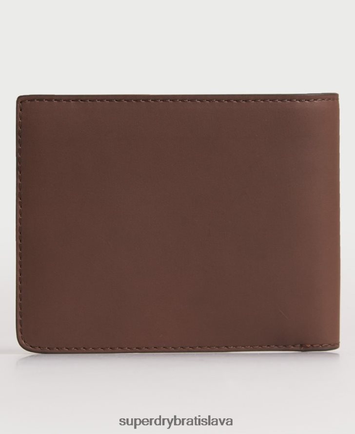 Superdry muži nyc bifold kožená peňaženka 6B4ZTR1851 príslušenstvo hnedá