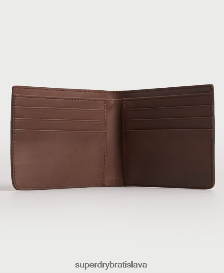 Superdry muži nyc bifold kožená peňaženka 6B4ZTR1851 príslušenstvo hnedá