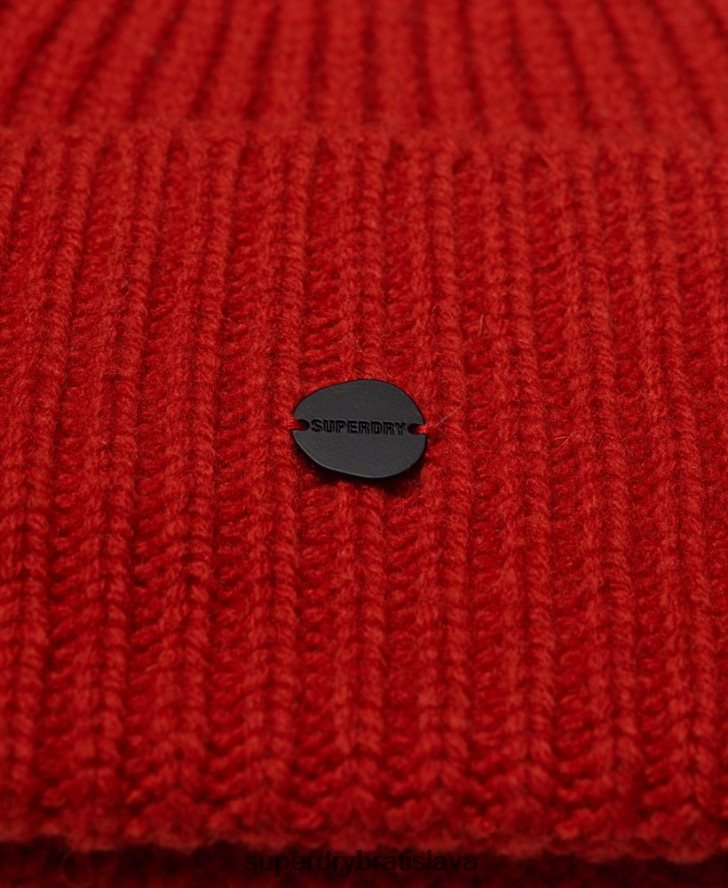 Superdry muži Studios prémiová rebrovaná čiapka 6B4ZTR1784 príslušenstvo oranžová