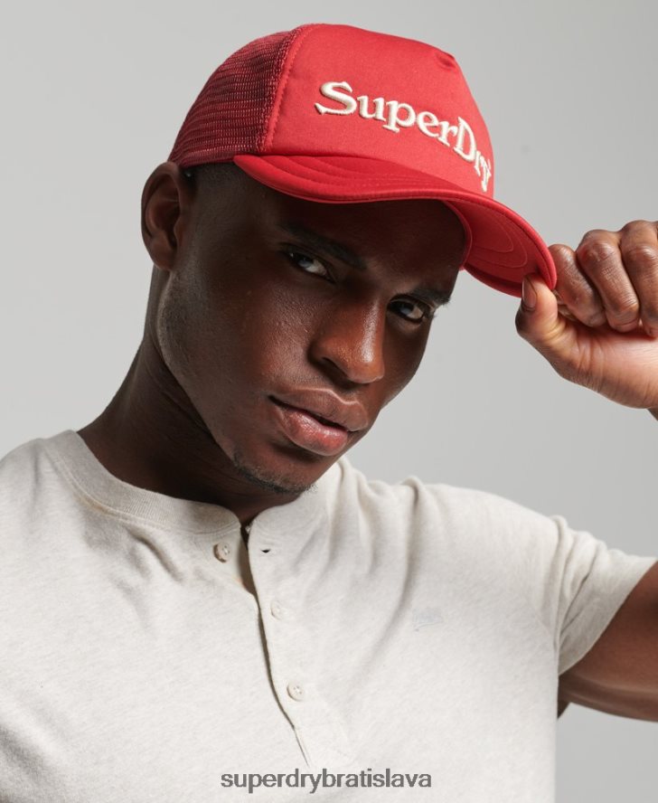 Superdry muži grafická čiapka trucker 6B4ZTR1709 príslušenstvo červená