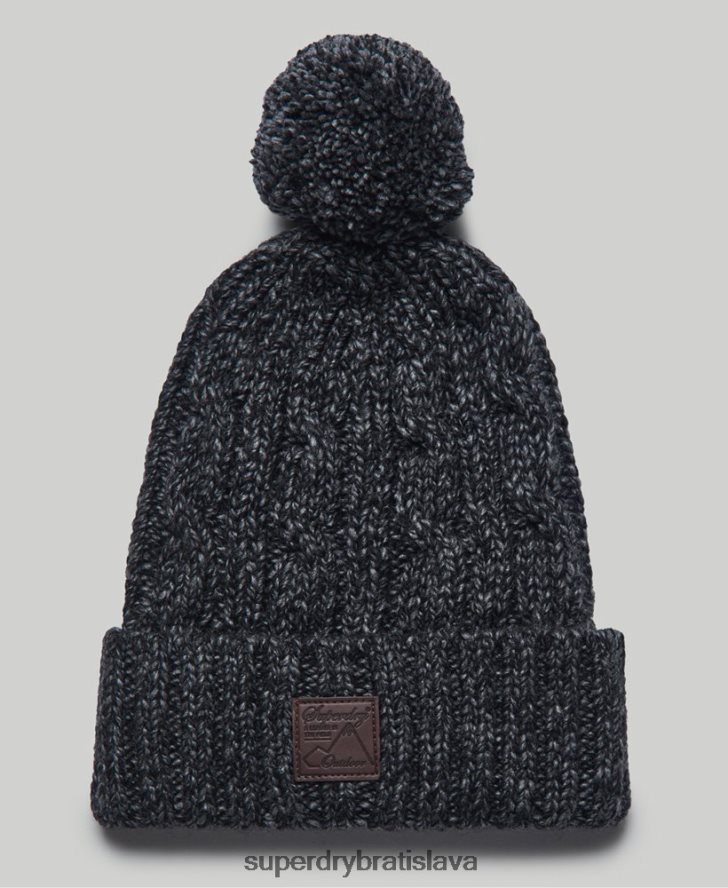 Superdry muži Čiapka s vlečným káblom 6B4ZTR1806 príslušenstvo tmavošedý