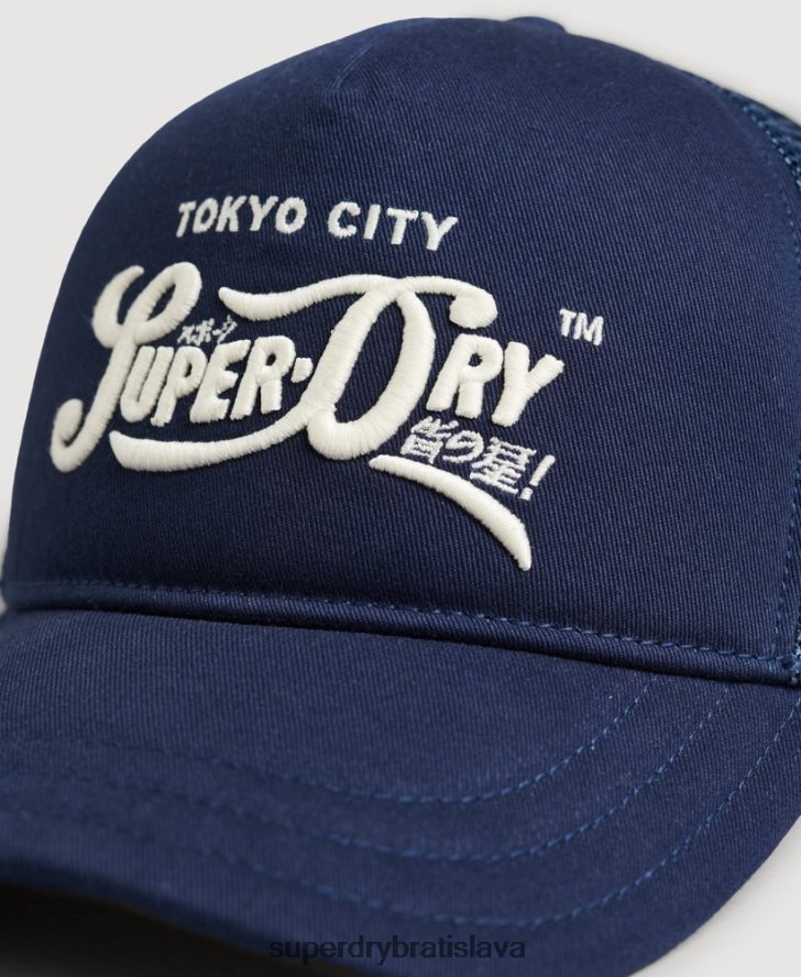 Superdry muži klasická truckerská čiapka 6B4ZTR1735 príslušenstvo tmavomodrá