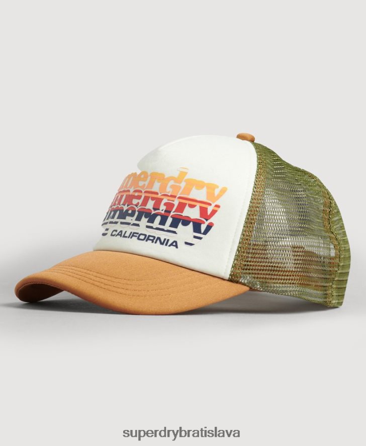 Superdry muži vintage trucker čiapka 6B4ZTR1604 príslušenstvo biely