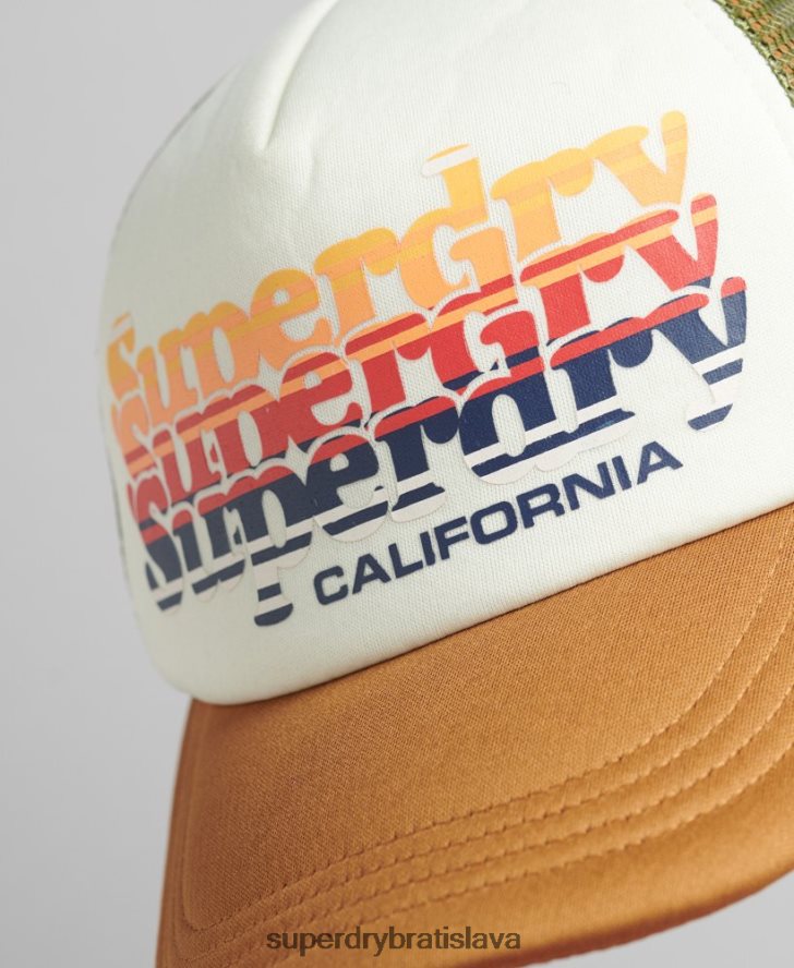 Superdry muži vintage trucker čiapka 6B4ZTR1604 príslušenstvo biely
