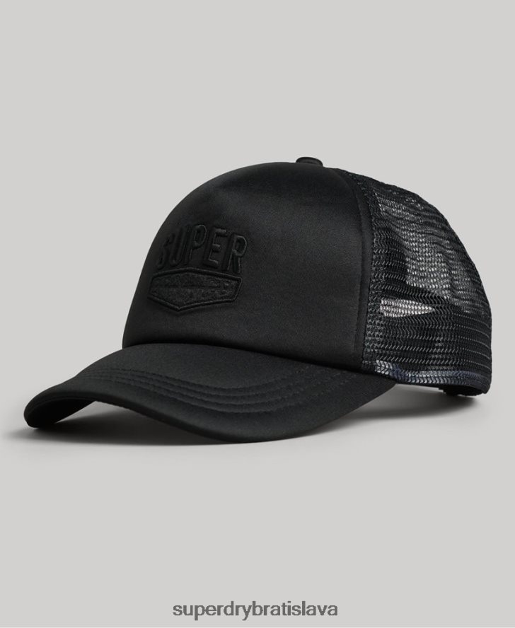 Superdry muži vintage trucker čiapka 6B4ZTR1629 príslušenstvo čierna