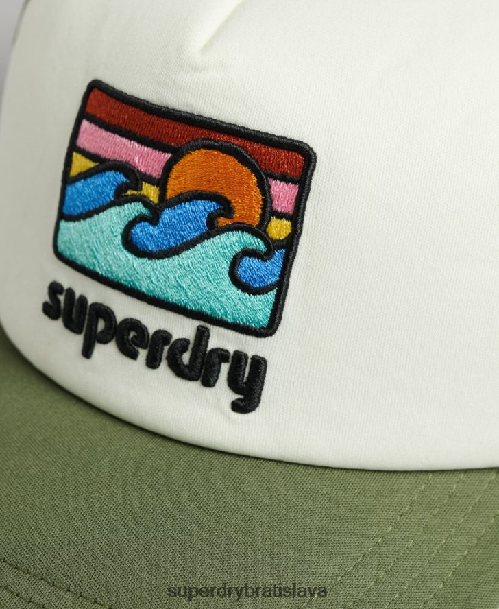Superdry muži vintage trucker čiapka 6B4ZTR1646 príslušenstvo zelená